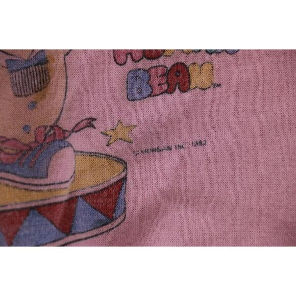 VINTAGE Morgan 1982 Girls Graphic Crew Neck Raglan Sweatshirt Sz 5-6 Human Bean - Picture 3 of 9